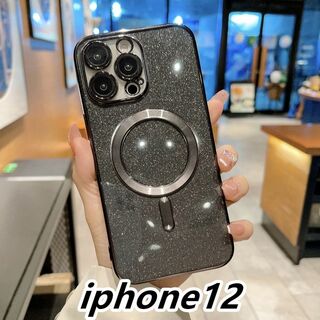 iphone12ケース 　無線　磁気 ワイヤレス充電 ブラック9(iPhoneケース)