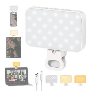 Smiling Shark自撮りライト 【クリップ＆直立両用・60個LED灯珠·(その他)