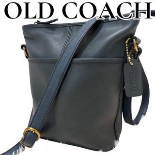 コーチ(COACH)の美品 オールドコーチ オールレザー ダークグリーン ショルダーバッグ バゲット(ショルダーバッグ)